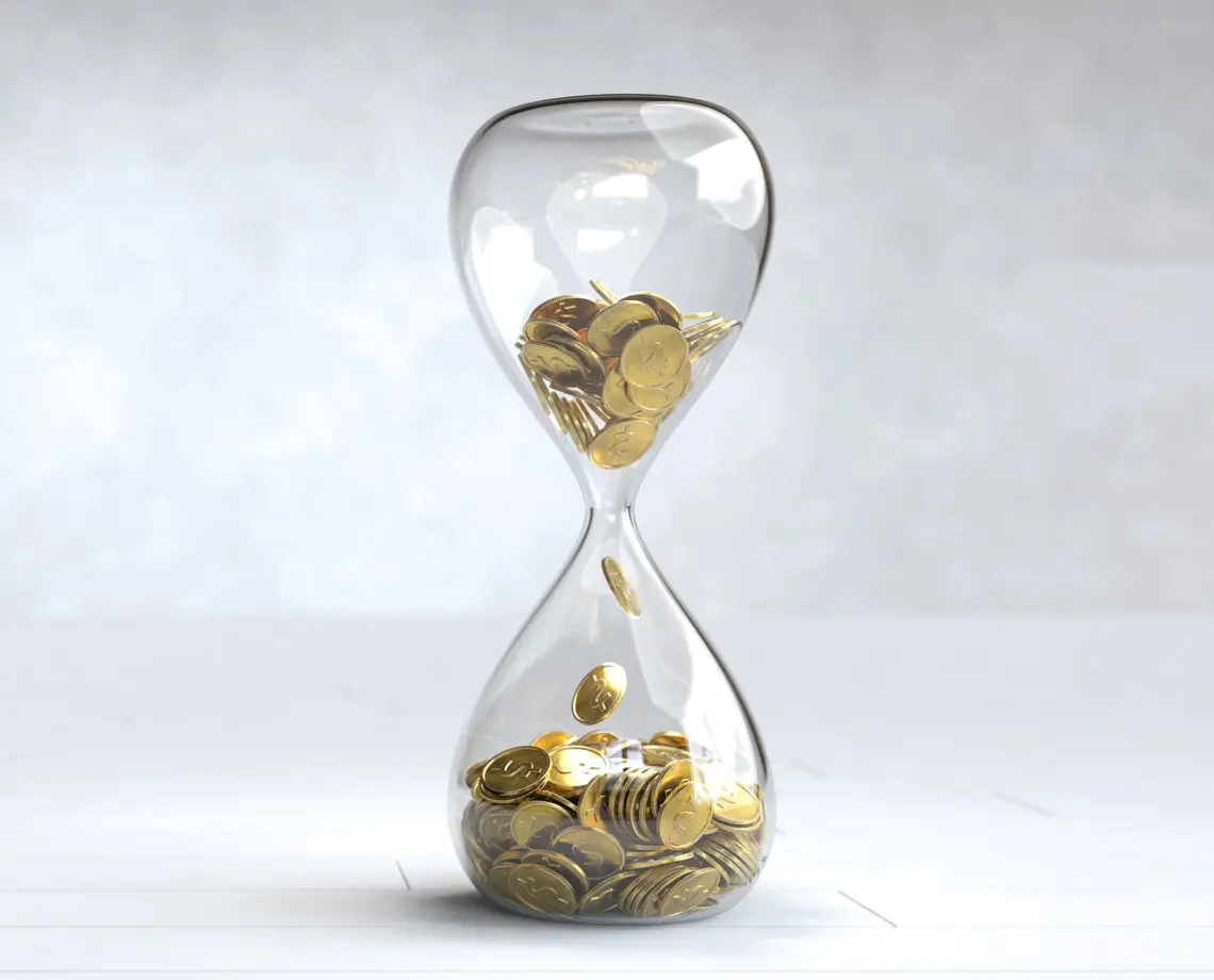 real time eligibility saves money as shown in this money hourglass